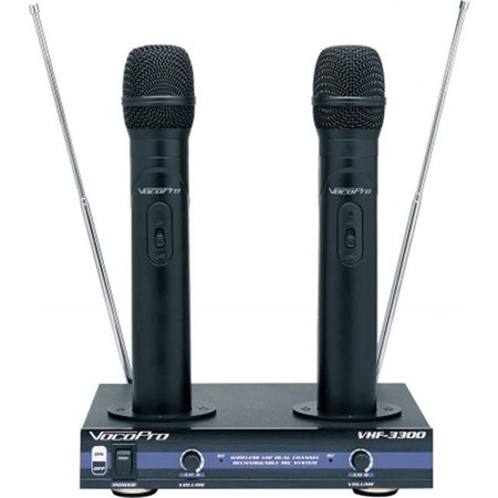 VOCOPRO VOCOPRO VHF3300-2 2 Channel VHF Rechargeable Wireless Microphone System VHF33005